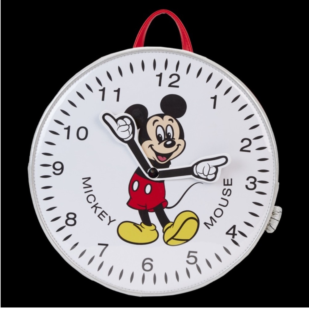 Loungefly Exclusive Mickey Mouse Figural Watch Backpack 🆕 Moveable Hands & Knob - Picture 6 of 10